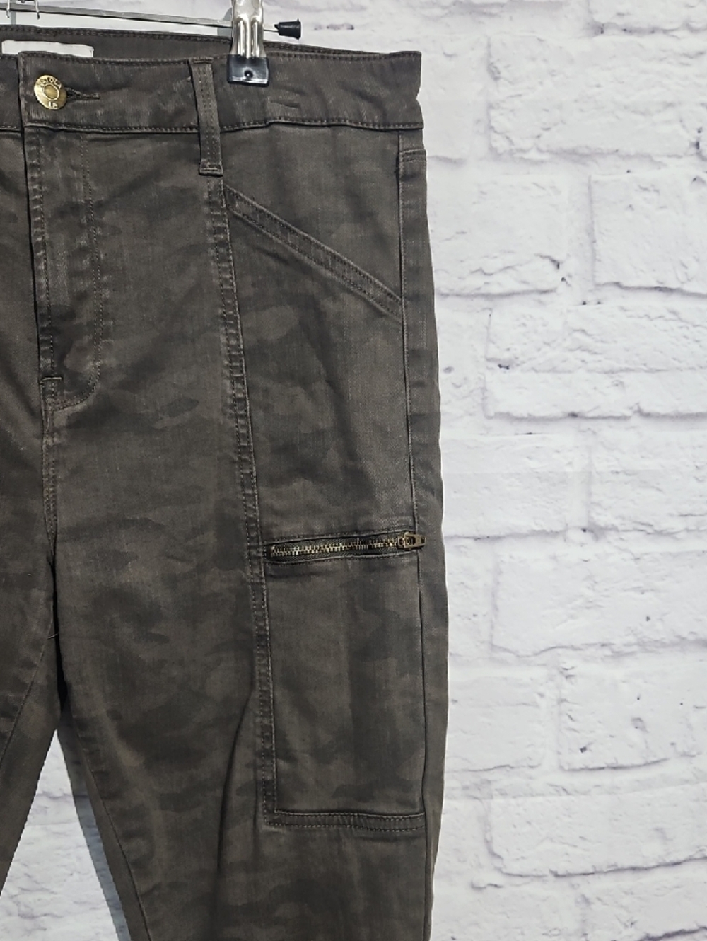 pistola Olive Green Camo Skinny Cargo Jeans - Picture 6 of 8